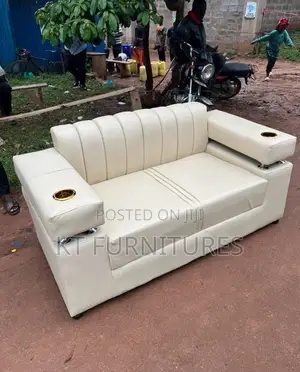 A White Leather Sofa