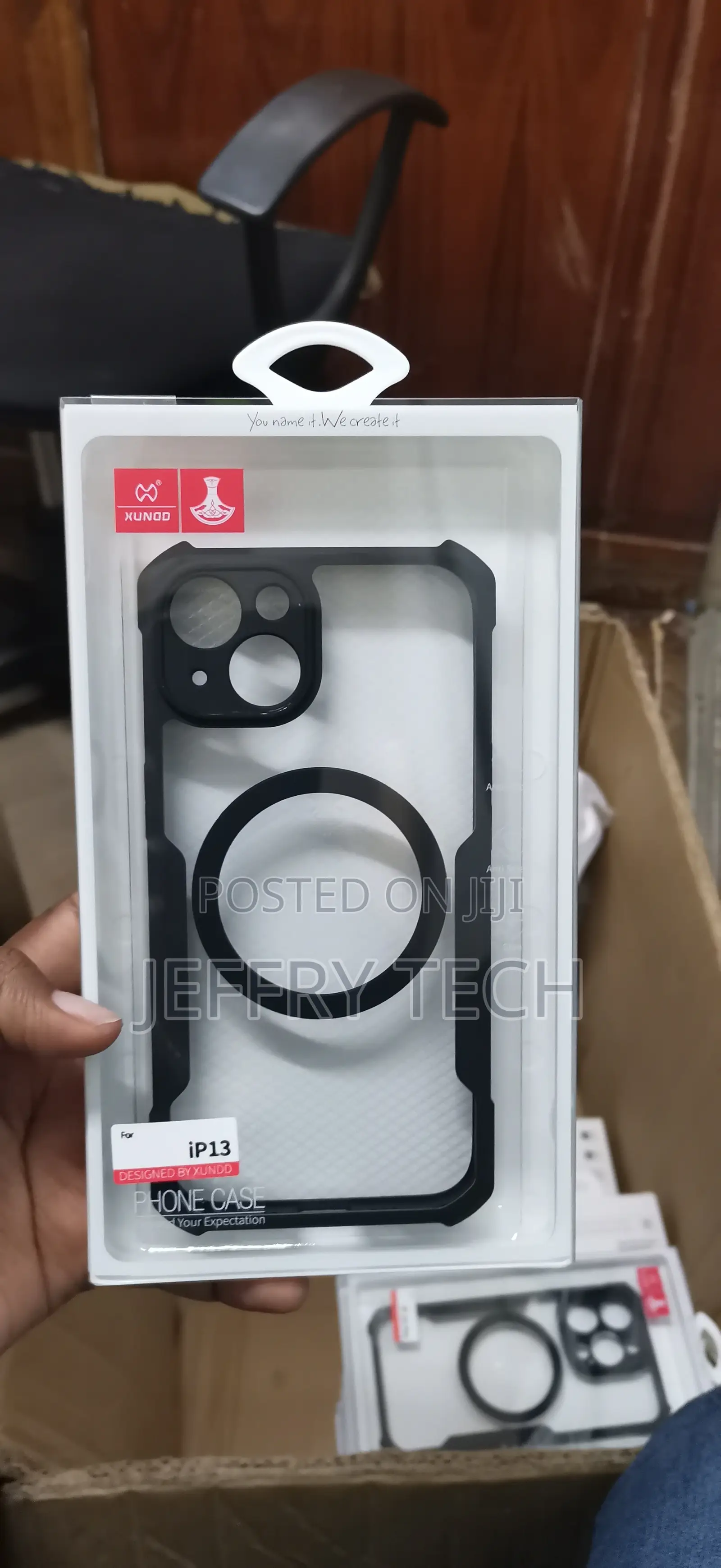 Apple iPhone 15 Airbags Bumper Transparent Back Case Cover Black