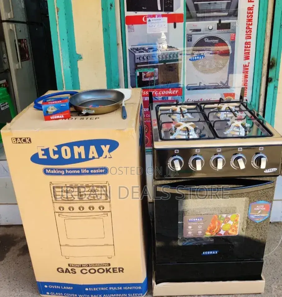 50×55 Ecomax 4 Gas Burner Cooker With Electric Oven