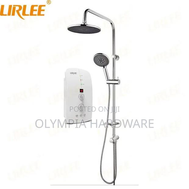 Water Heater Shower Set (White/Silver - main view