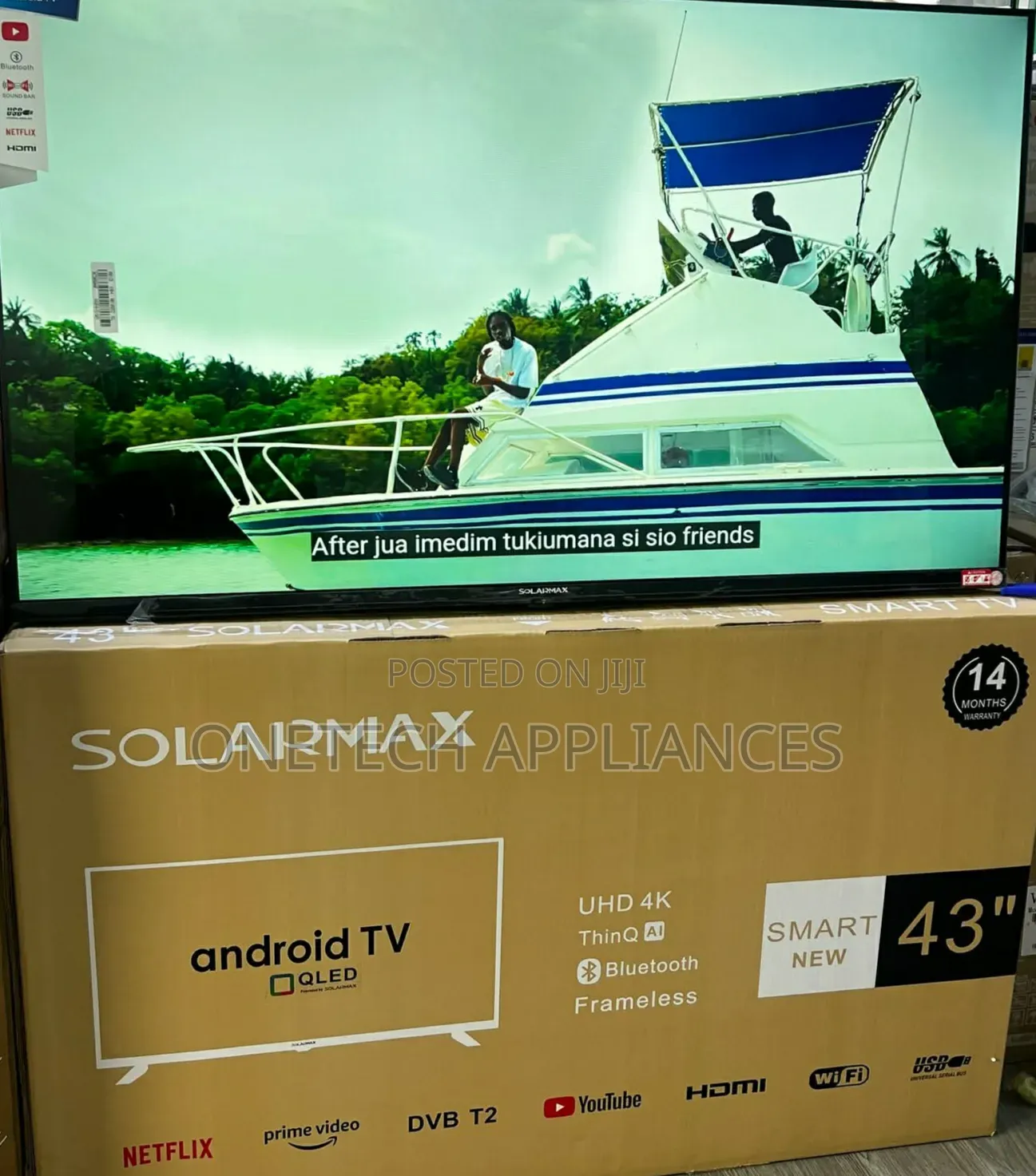 Solarmax 43" Frameless Full Hd Smart Android Tv - Bluetooth, Wifi