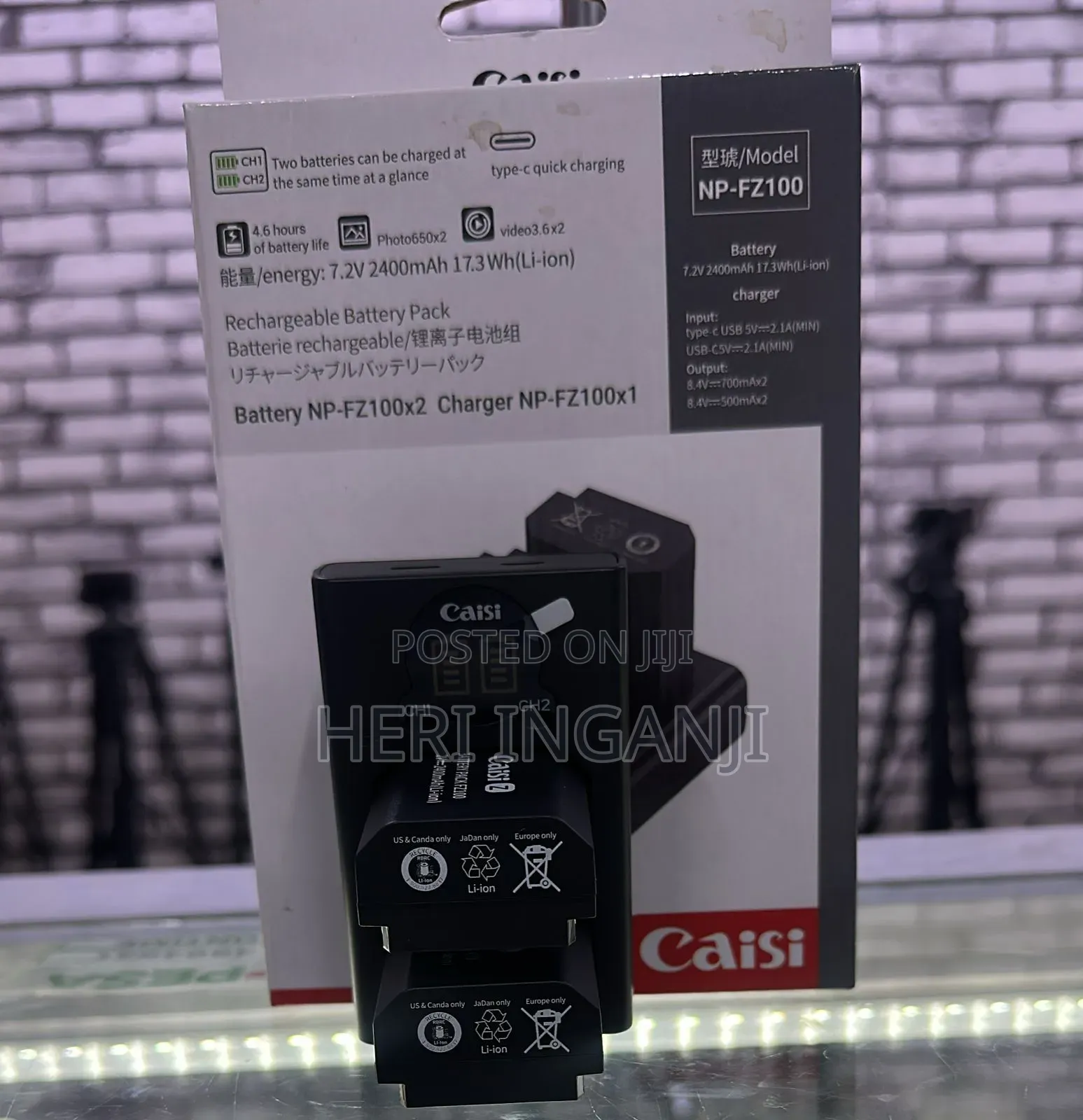 Caisi Fz100 Battery Kit Plus Charger