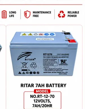 Ritah 7ah Battery Rt12-70/12vlts
