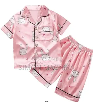 Silk Girls Short Pink Pyjamas
