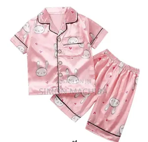 Silk Girls Short Pink Pyjamas