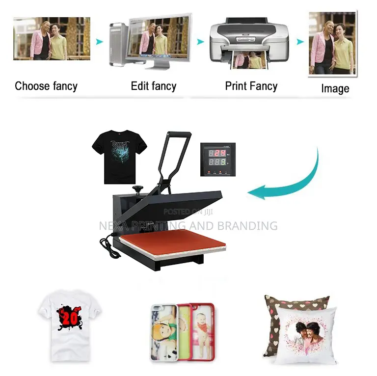 38by38cm A3 Size Multipurpose Manual Flatbed Heat Press Machine