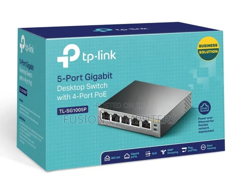 Tp-Link Tl-Sg1005p-Pd 5-Port Gigabit