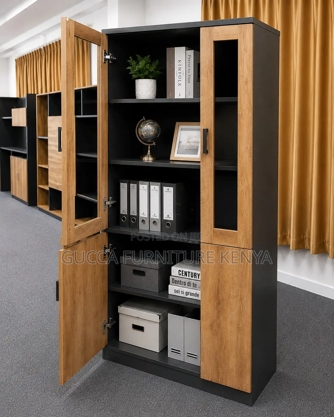 Office Wooden Filing Cabinet.