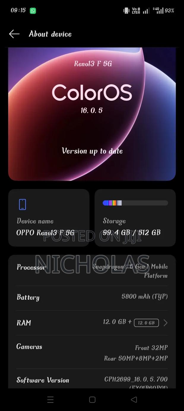 Oppo Reno13 F 512 GB Blue - thumbnail 5