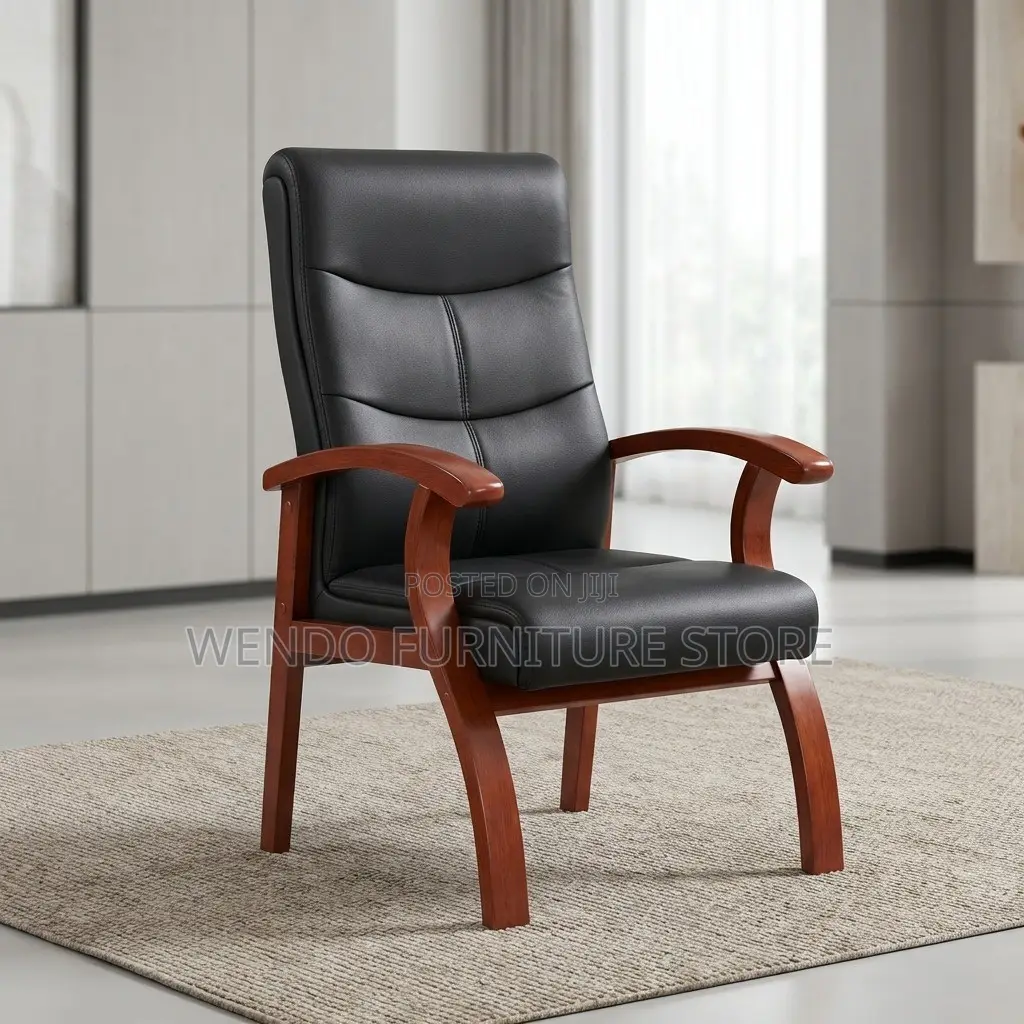 Office Chair : High Back Leather Executive Visitor’S Chair