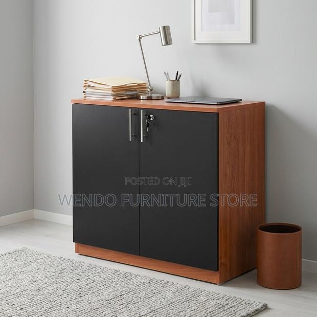 Office Cabinet : Modern Two-Tone Credenza Storage Office Cabinet, - thumbnail 3