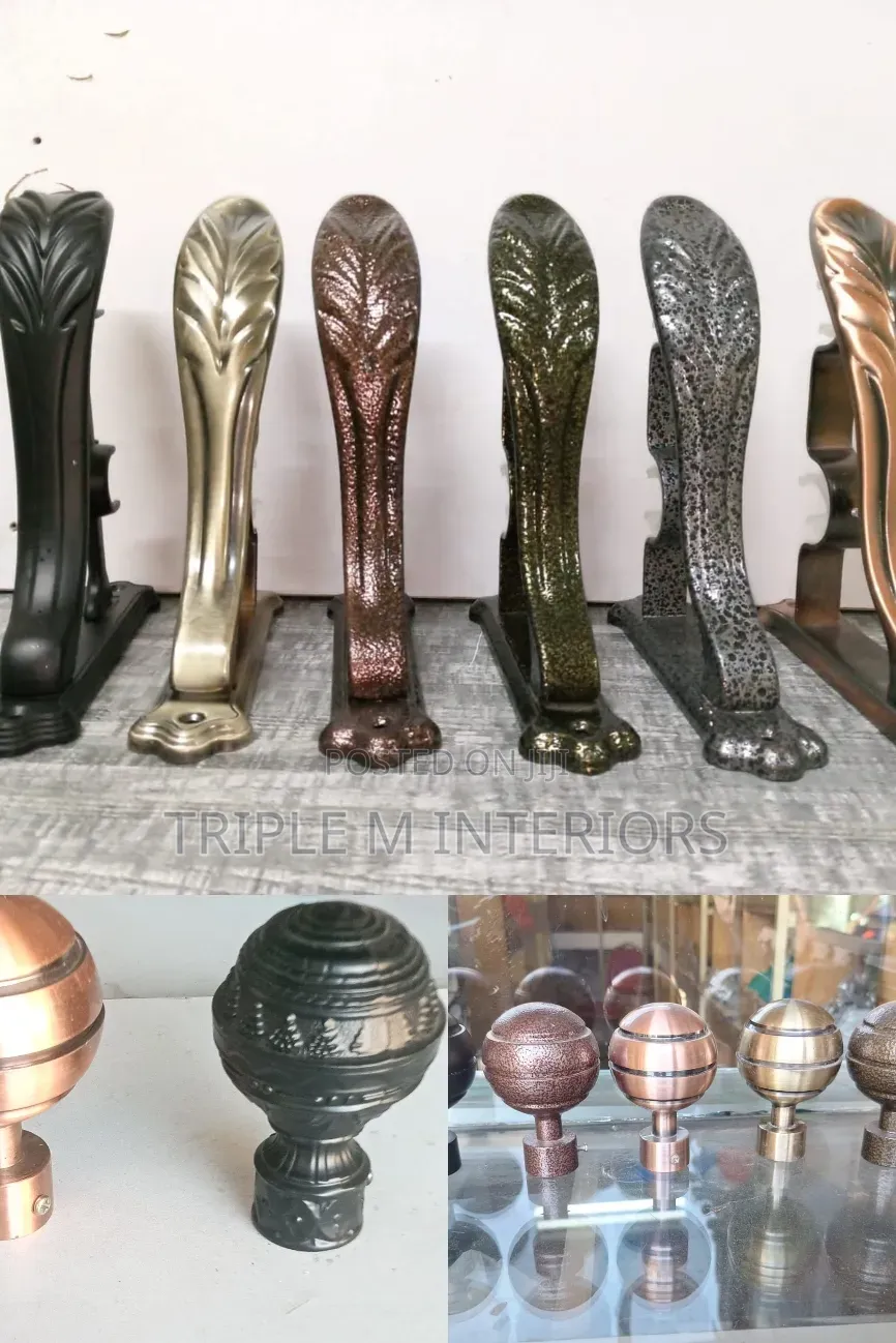 Decorative Coated Curtain Rod Fittings