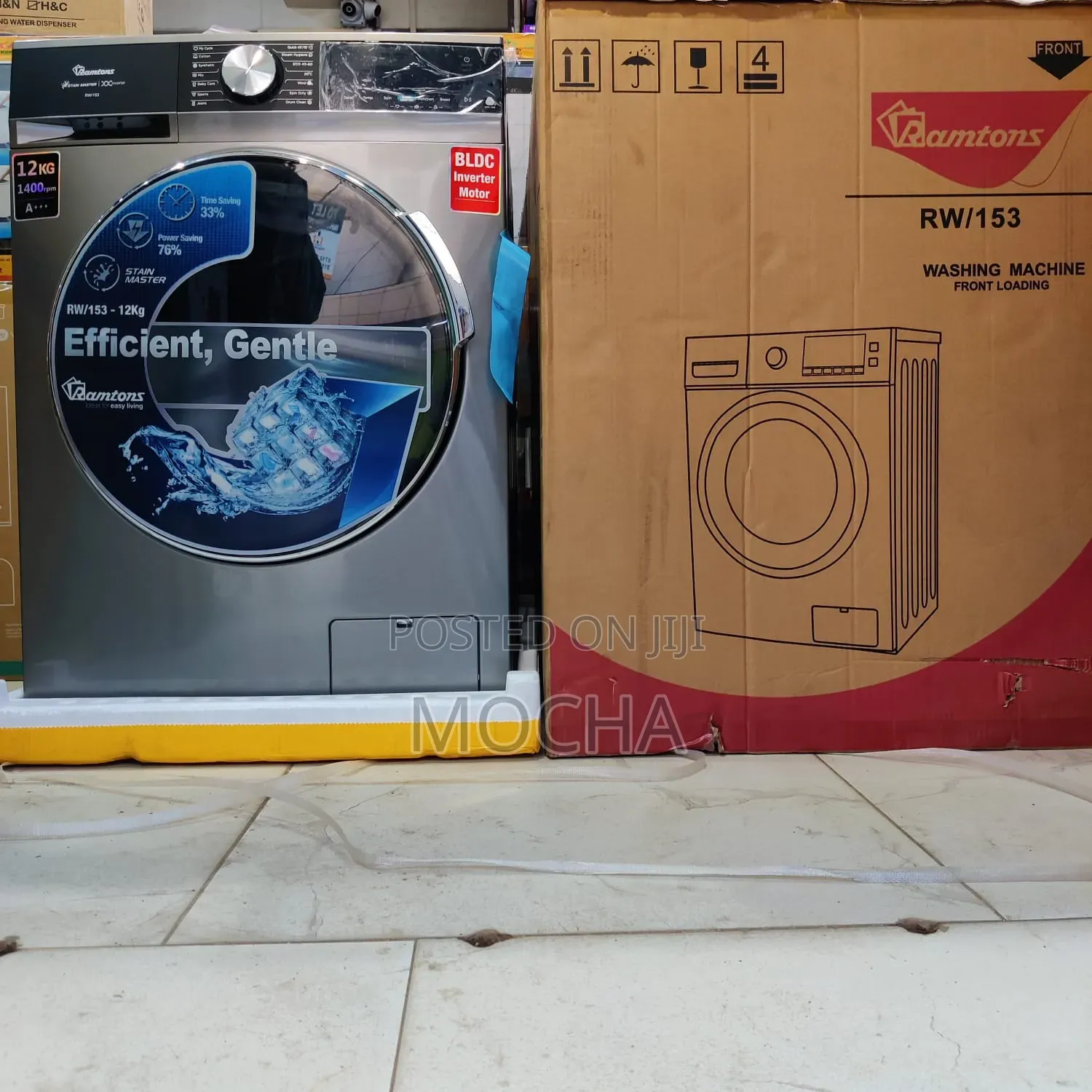 Ramtons Front Load Fully Automatic 12kg Washer 1400rpm (Rw-153)