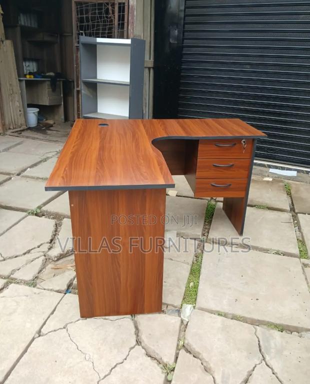 4 by 4 Feet Dark Wallnut L Shape Desk
