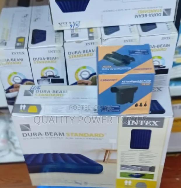 Blue Intex Dura-Beam Standard Classic Downy Air Mattress