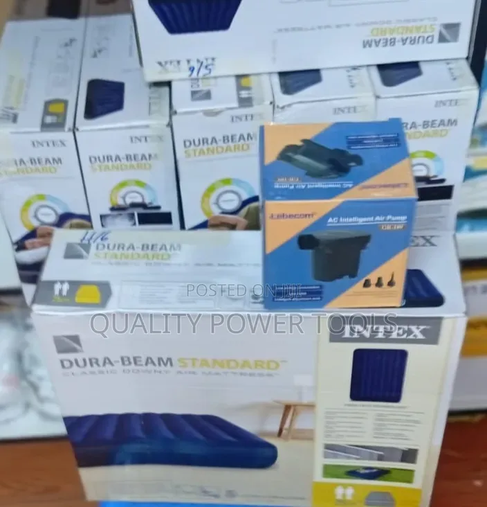 Blue Intex Dura-Beam Standard Classic Downy Air Mattress