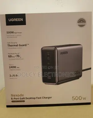 U Green 500w 6 Port Gan Desktop Fast Charger