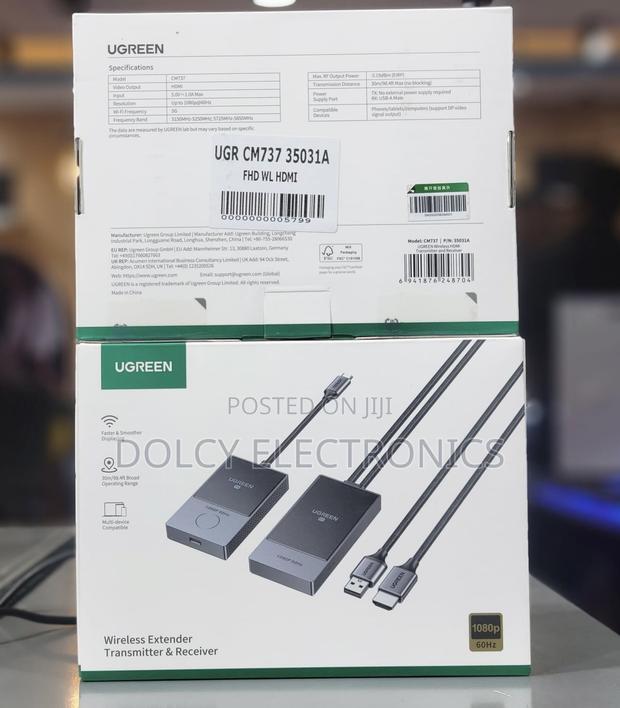 U Green Cm737 Wireless Hdmi 1080p 60hz Transmitter and Receiver