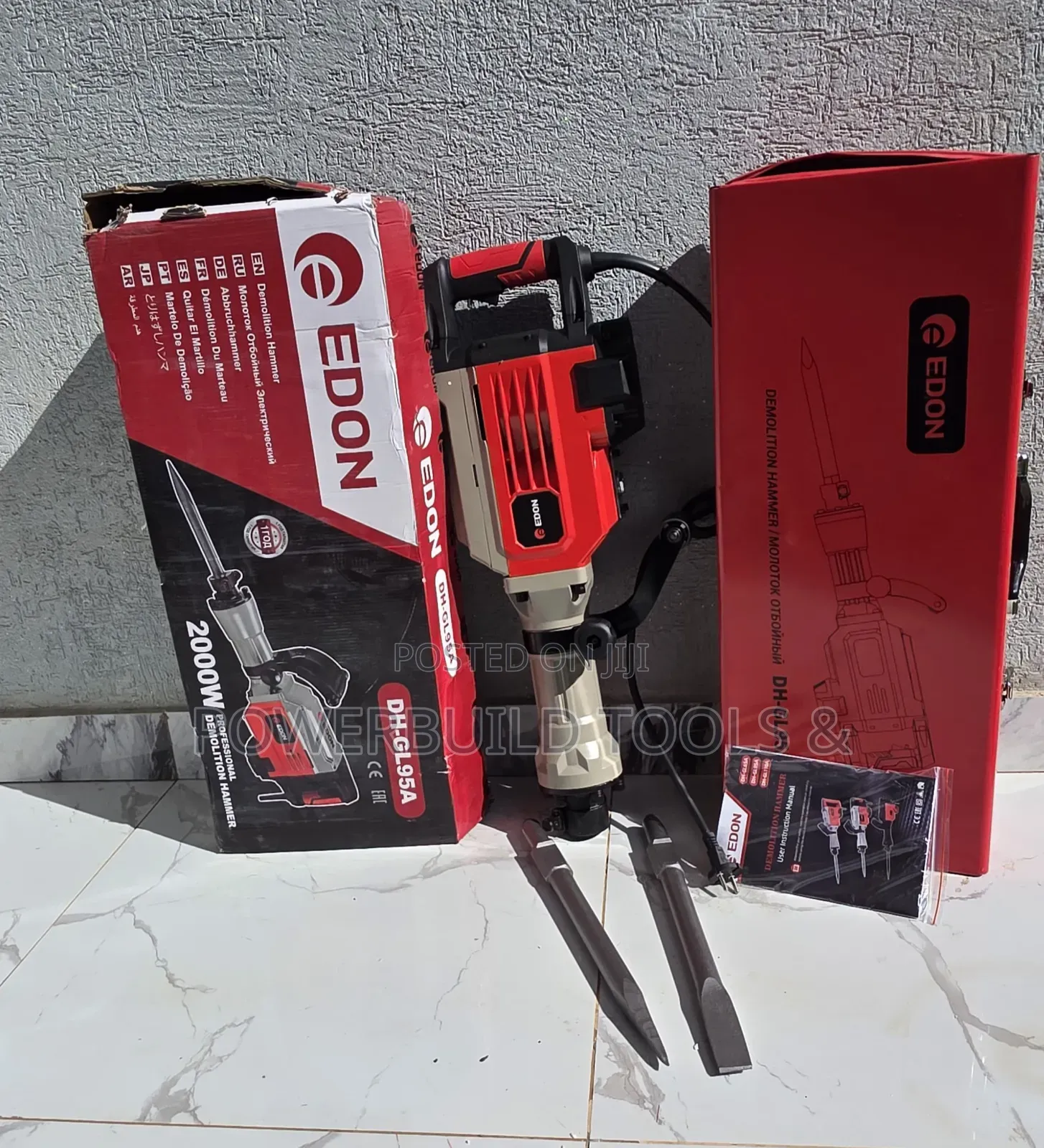 Edon Dh-Gl95a Demolition Hammer 2000w/Jack Hammer