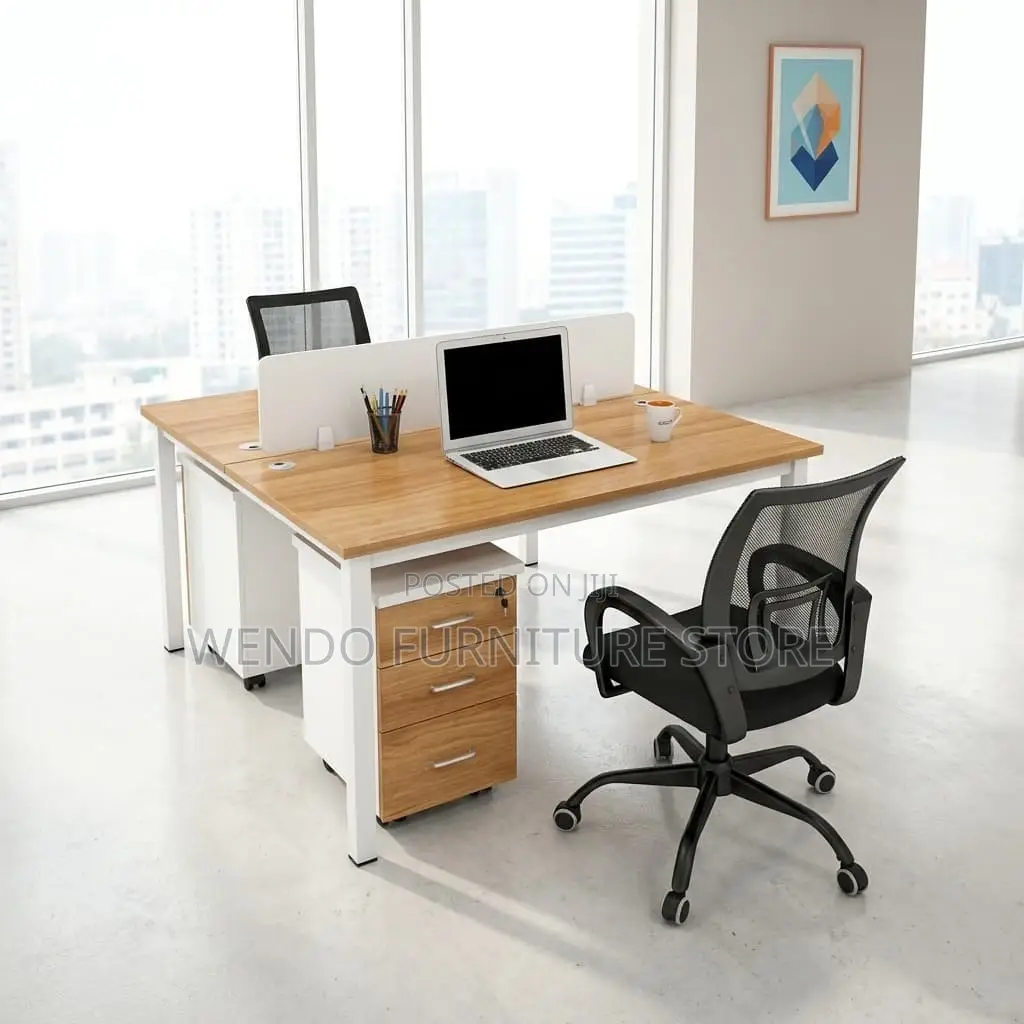 Office Table : Hunika 2-Person Office Workstation