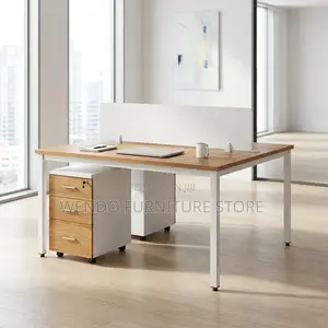 Office Table : Hunika 2-Person Office Workstation