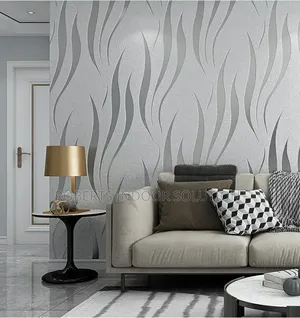 Silver Gray Embossed Wallpaper