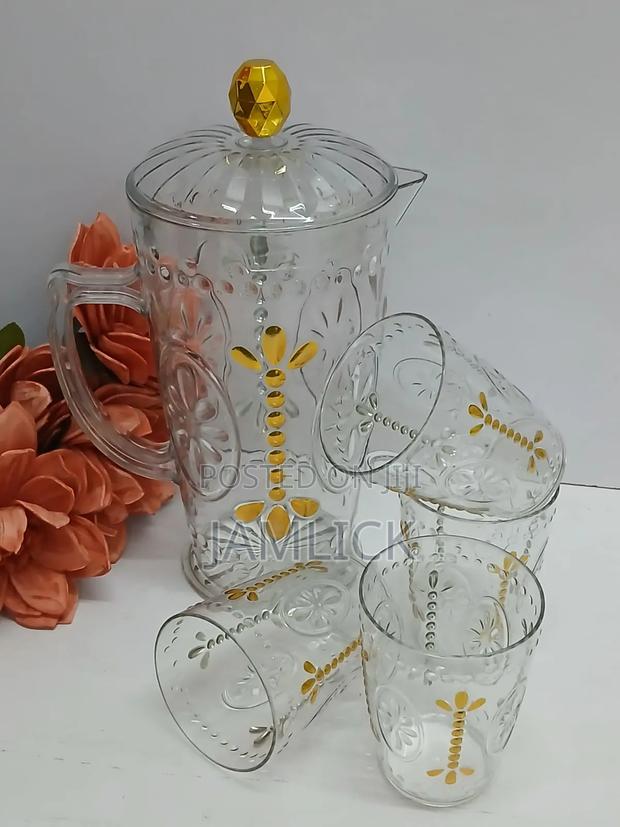 Classic Water Set – 1 Jug + 4 Glasses - Bz