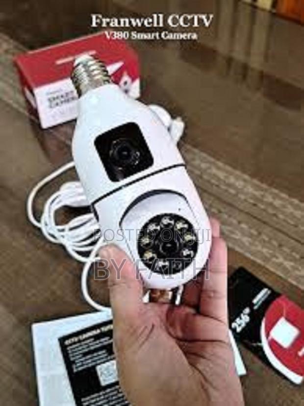 V380 Dual Lens 4mp Bulb Camera Smart Wifi Night