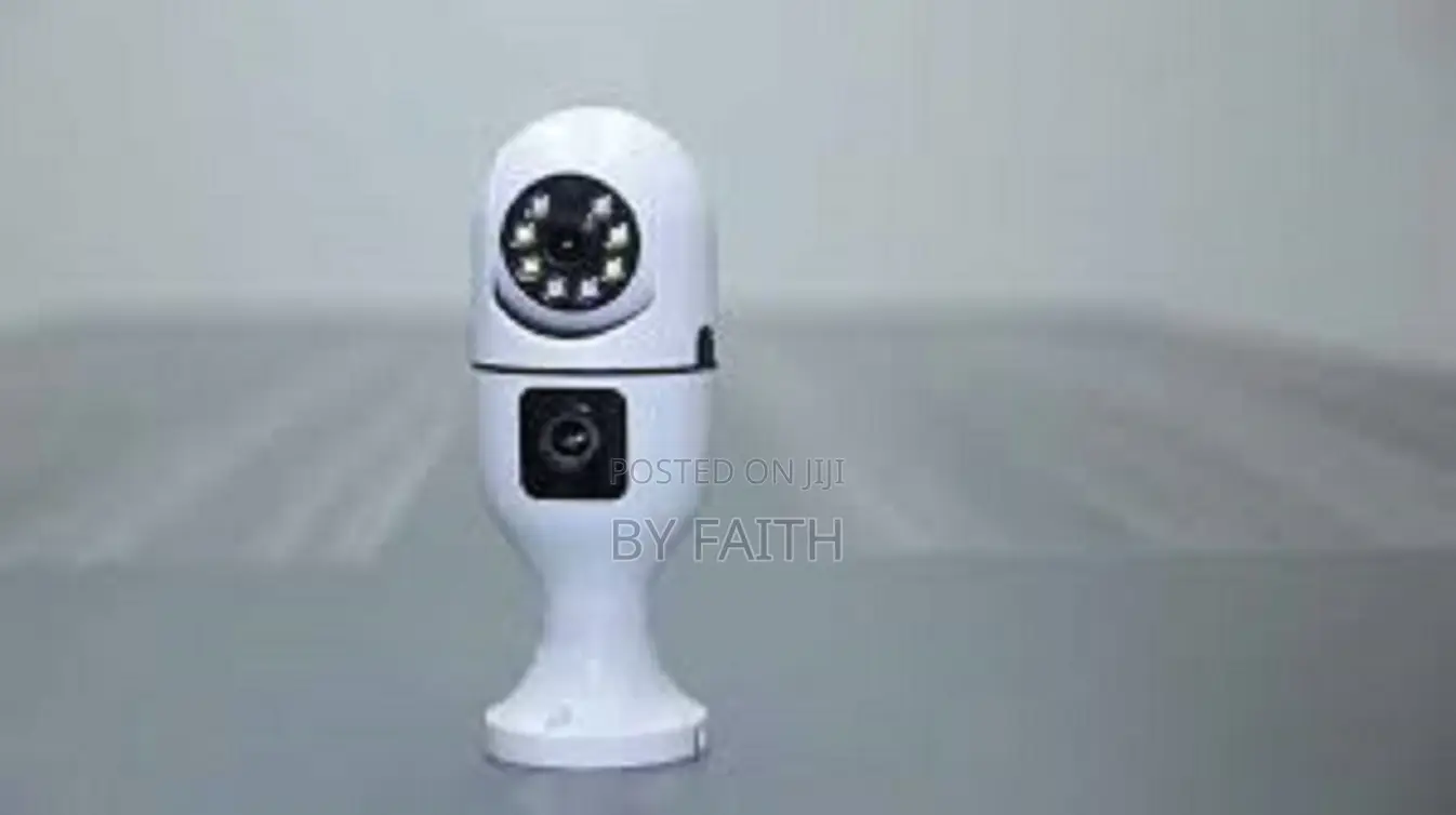 Wall Mounted V380 Bulb Wifi Dual Lens Camera Bulb Color Night Vision