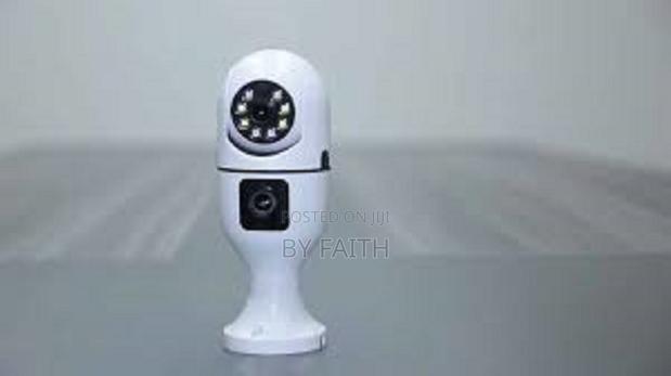Wall Mounted V380 Bulb Wifi Dual Lens Camera Bulb Color Night Vision