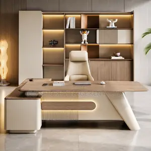 180cm L Shaped Wood Executive Desk.