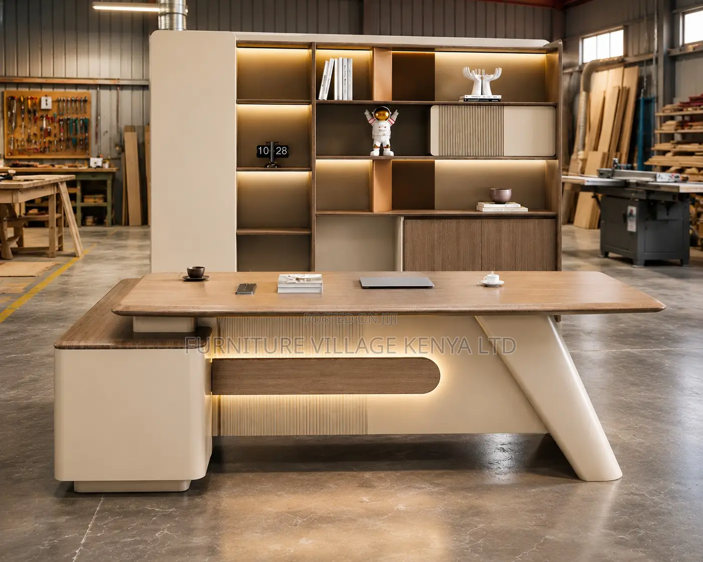 180cm L Shaped Wood Executive Desk.