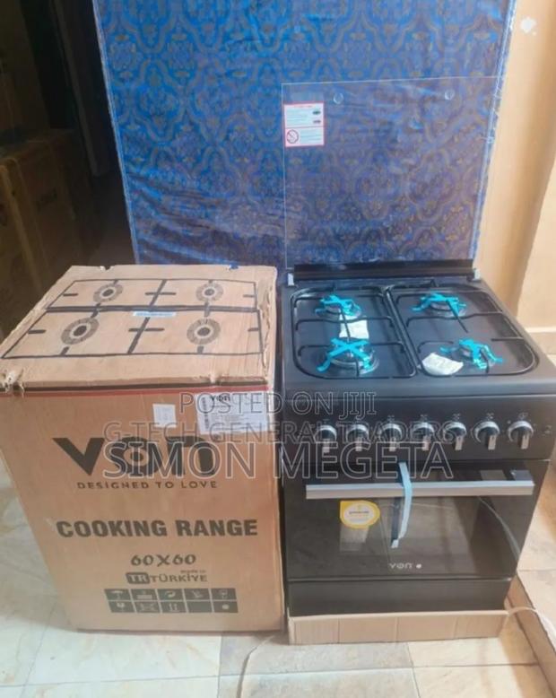 Colour Black Von 4gas Cooker Size 58by58