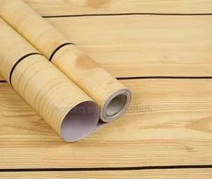 Self-Adhesive Wall Stickers With a Wooden Design
