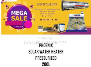 Phoenix Solar Water Heater Pressurized 200l