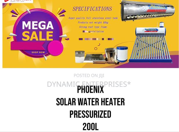 Phoenix Solar Water Heater Pressurized 200l