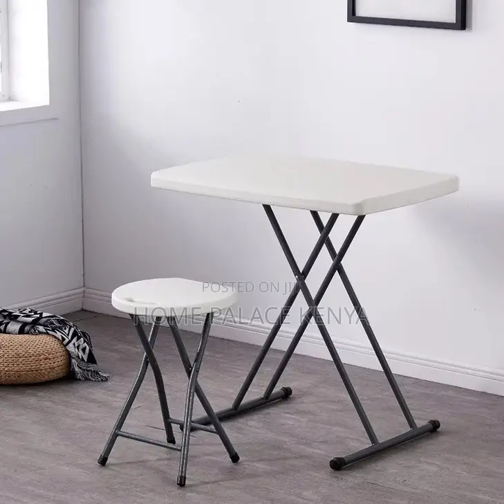 Outdoor Table: Durable Steel Frame Foldable Square Table
