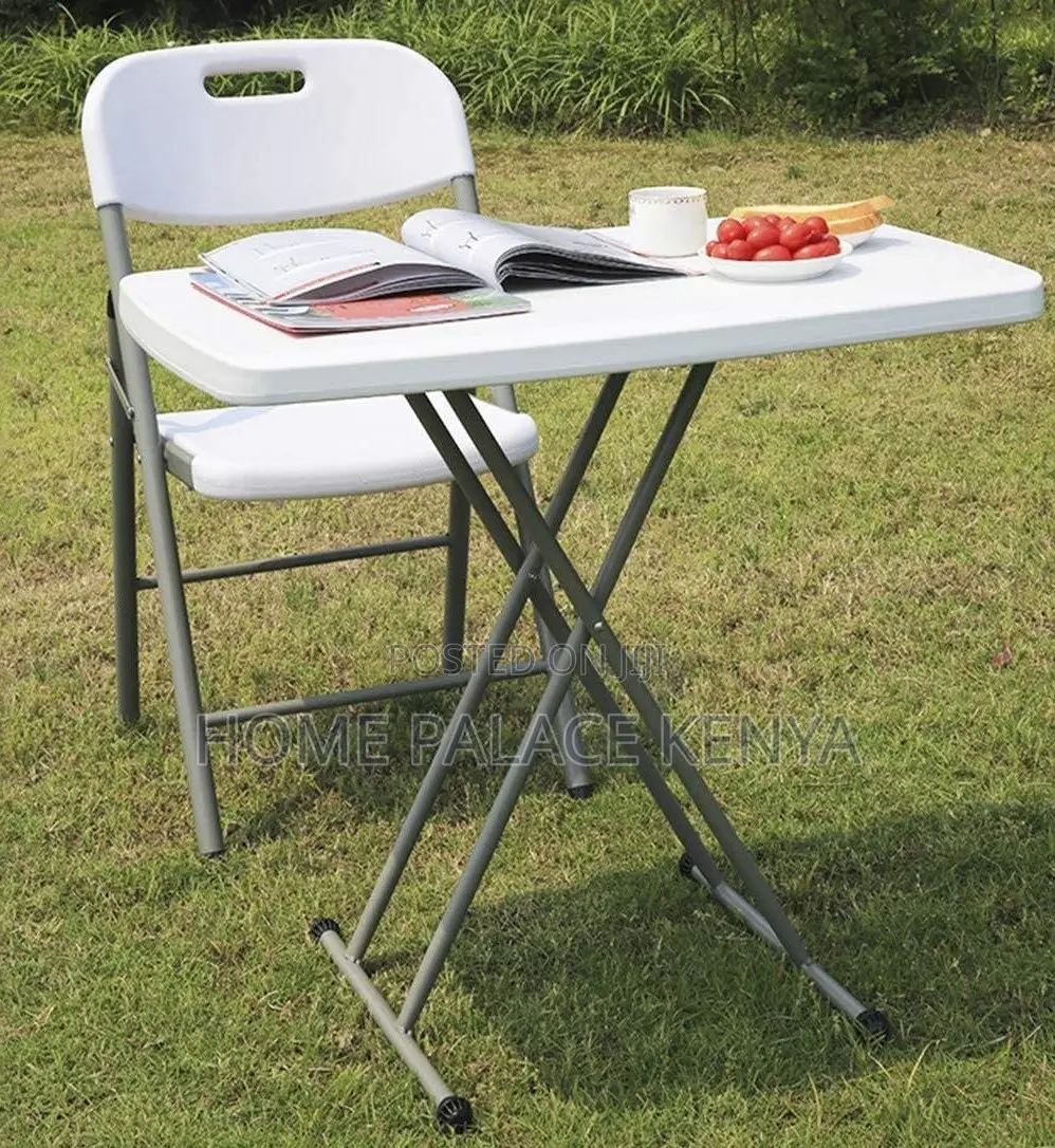 Outdoor Table: Durable Steel Frame Foldable Square Table