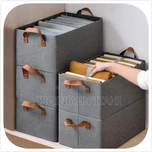Collapsible Fabric Organizer With a Cover / Storage Basket