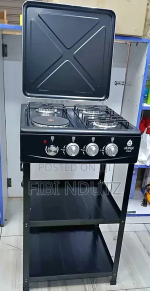 Nunix Standing Electric Cooker With Shelves/Standing Cooker