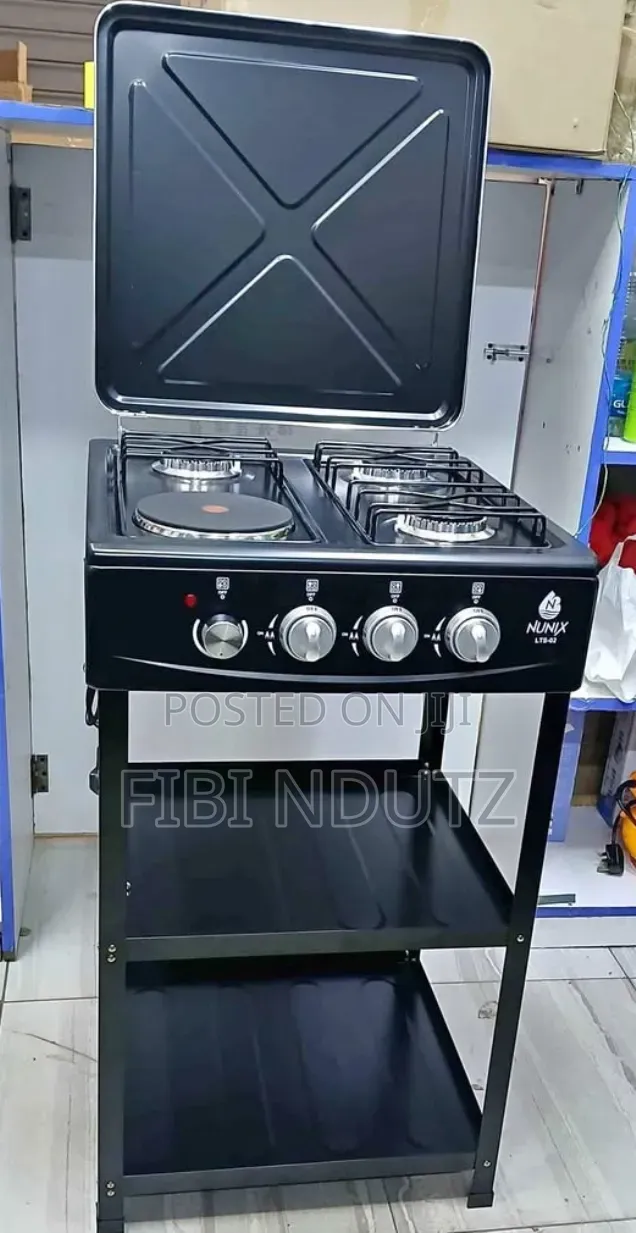 Nunix Standing Electric Cooker With Shelves/Standing Cooker