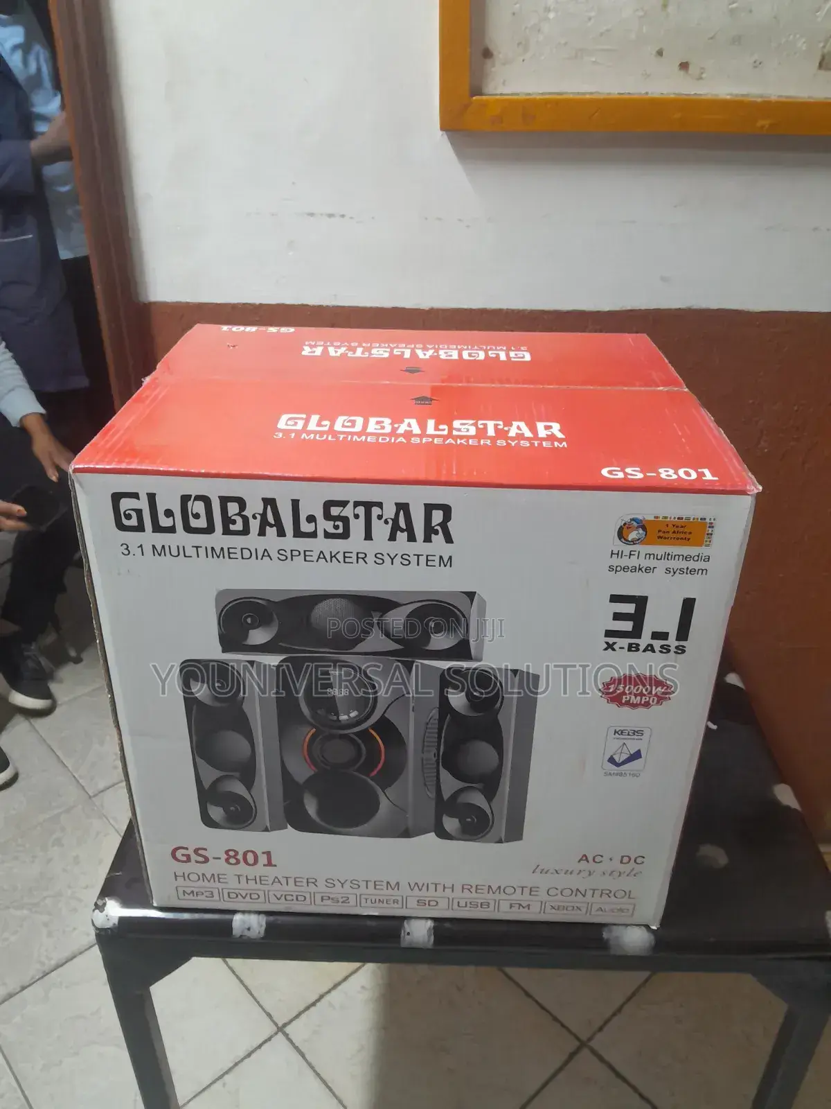 3.1ch Globalstar Hometheatersystem With Remote Control Woofer Syster