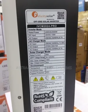 Felicity 2kva 24v Hybrid Inverter