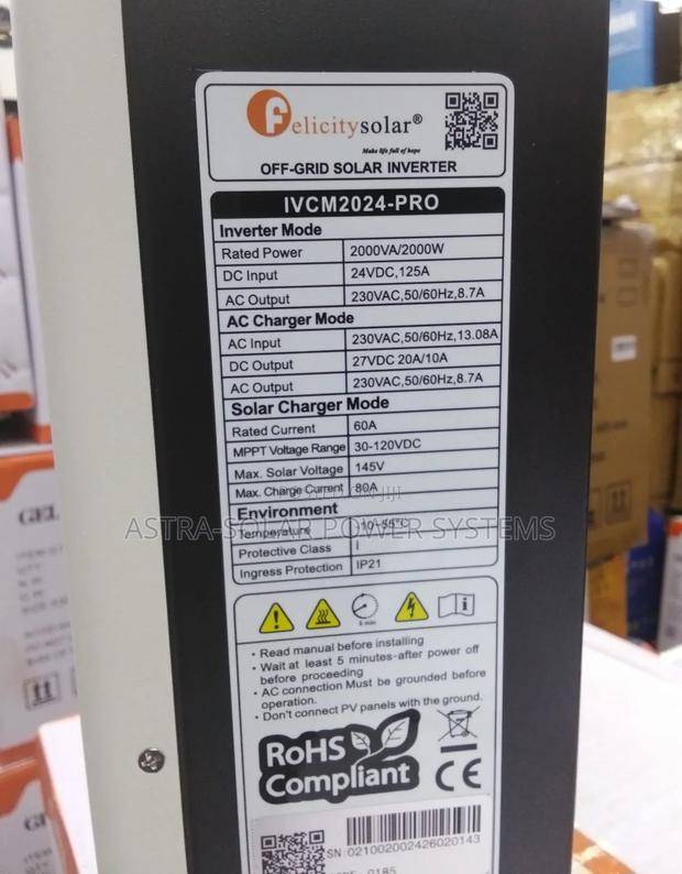 Felicity 2kva 24v Hybrid Inverter - thumbnail 2
