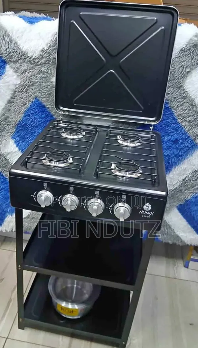Nunix Standing Cooker With Shelves 4gas/4gas Cooker