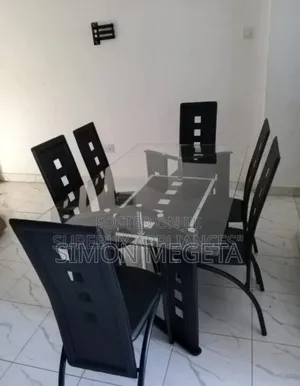 With Leather Seats. Executive 6 Seater Dining Table