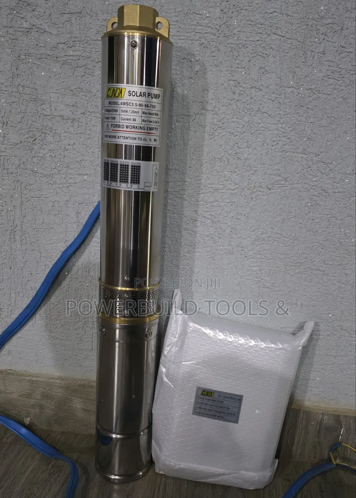 Kunda Dc Solarpump Model 90m Head 750watts With Control Box
