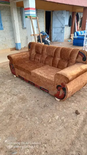 Modern Brown 3 Seater Sofa