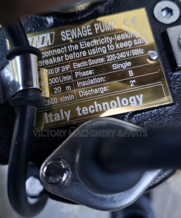 Kunda Sewage Pump 3hp - thumbnail 2