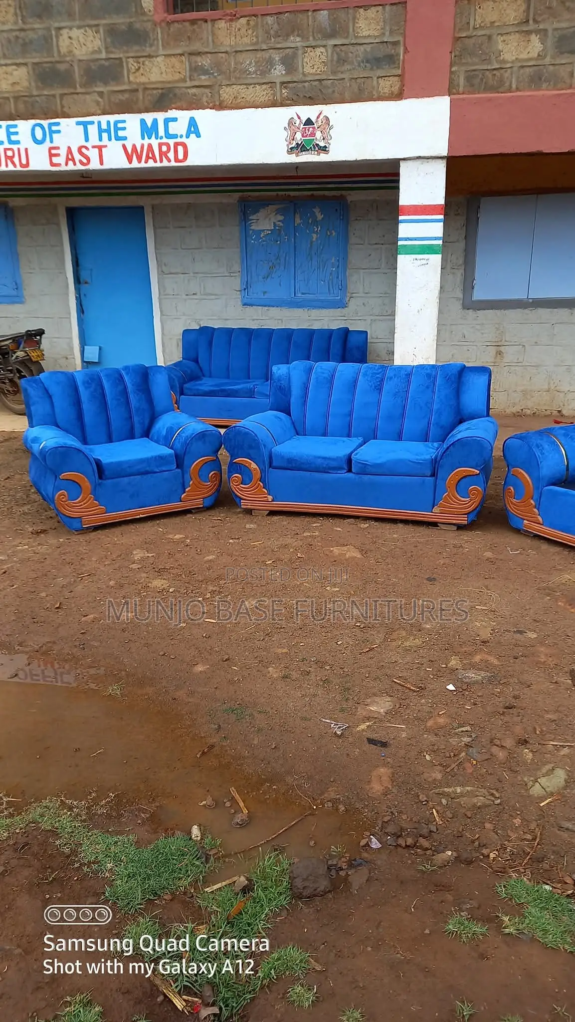 Elegant Blue 7seater Sofa Set